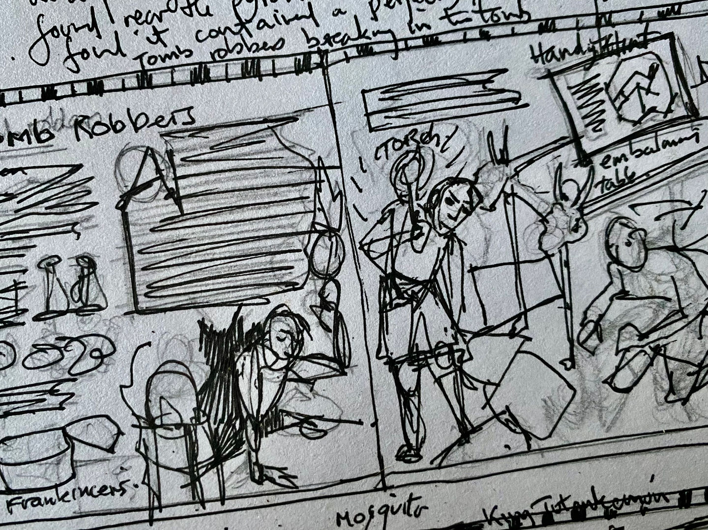 Ancient Egyptian Mummy. Flat plan drawings by David Salariya