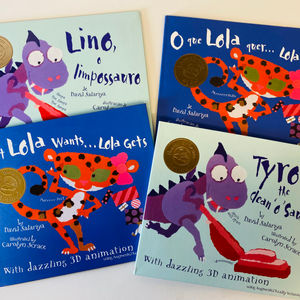First children's books with Augmented Reality 2010 What Lola Wants Lola gets! & Tyrone The Clean 'o' saurus.