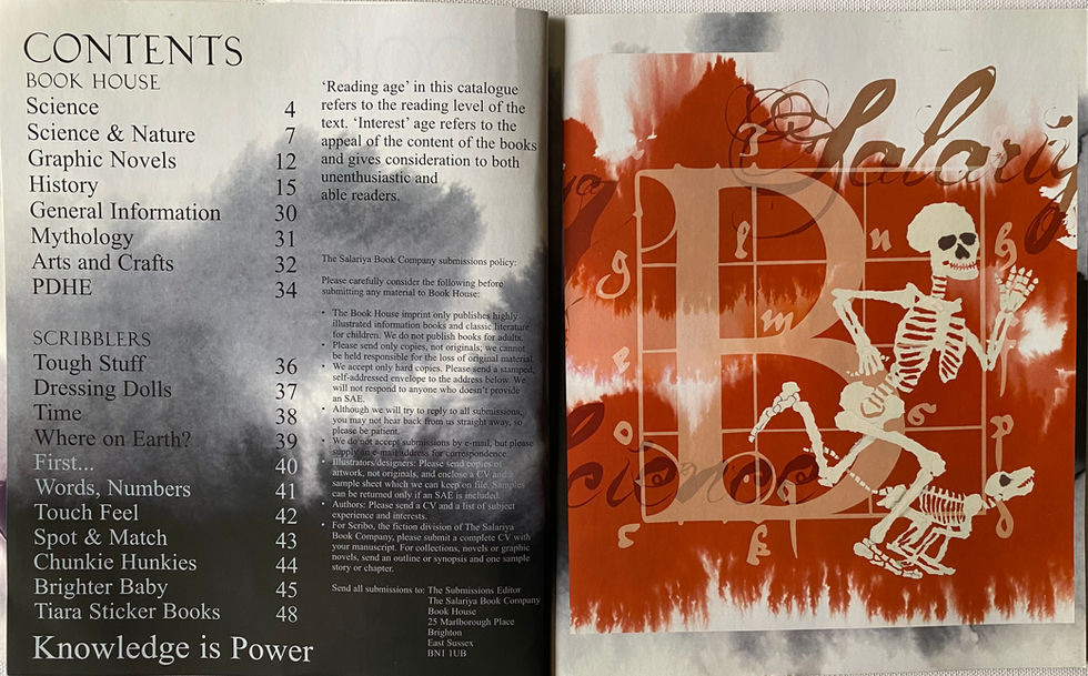 a book is open to a page that says ' reading age ' on it