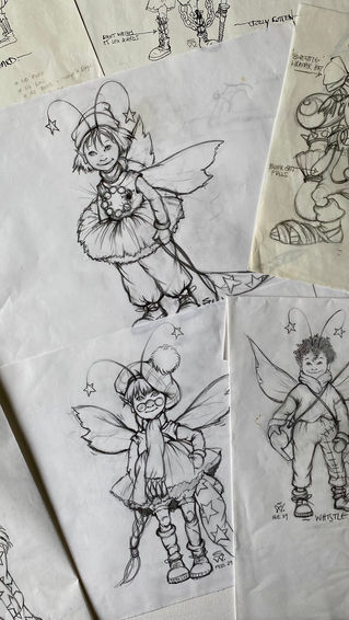 Character sketches: whimsical fairies