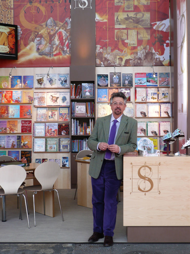 David Salariya The Salariya Book Company stand at the Bologna Book Fair 2007.