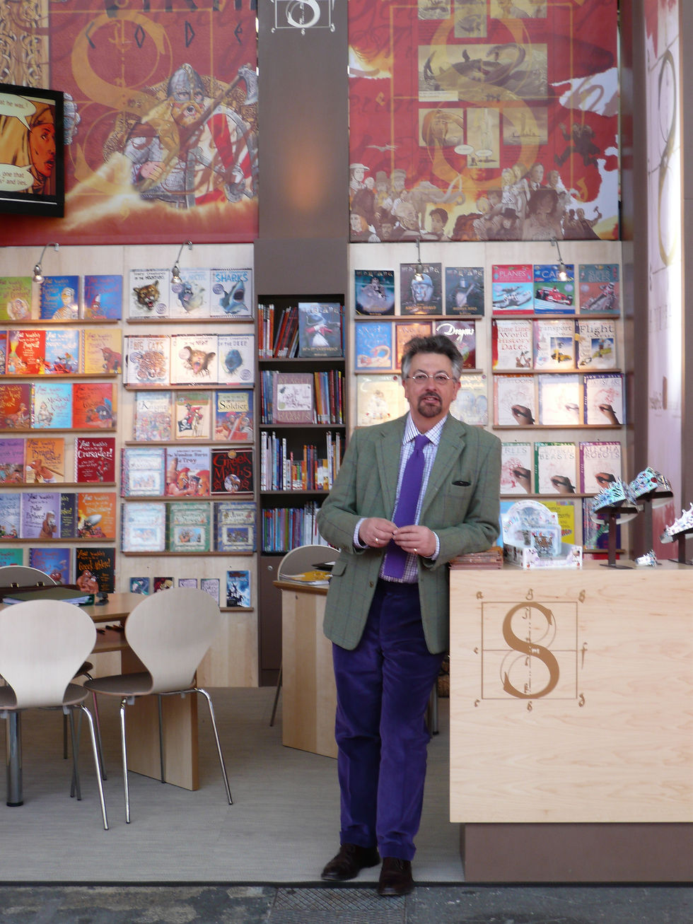 David Salariya The Salariya Book Company stand at the Bologna Book Fair 2007.