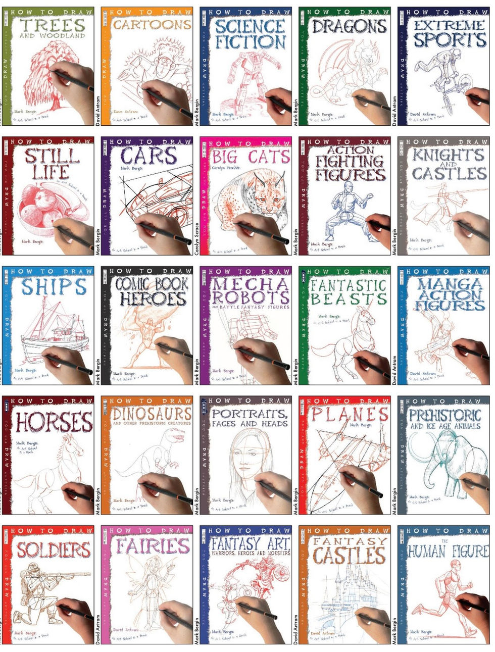 How To Draw: Drawing book covers on different subjects for children.