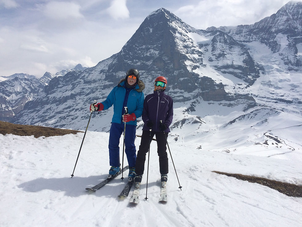 Shirley and David Salariya in Switzerland