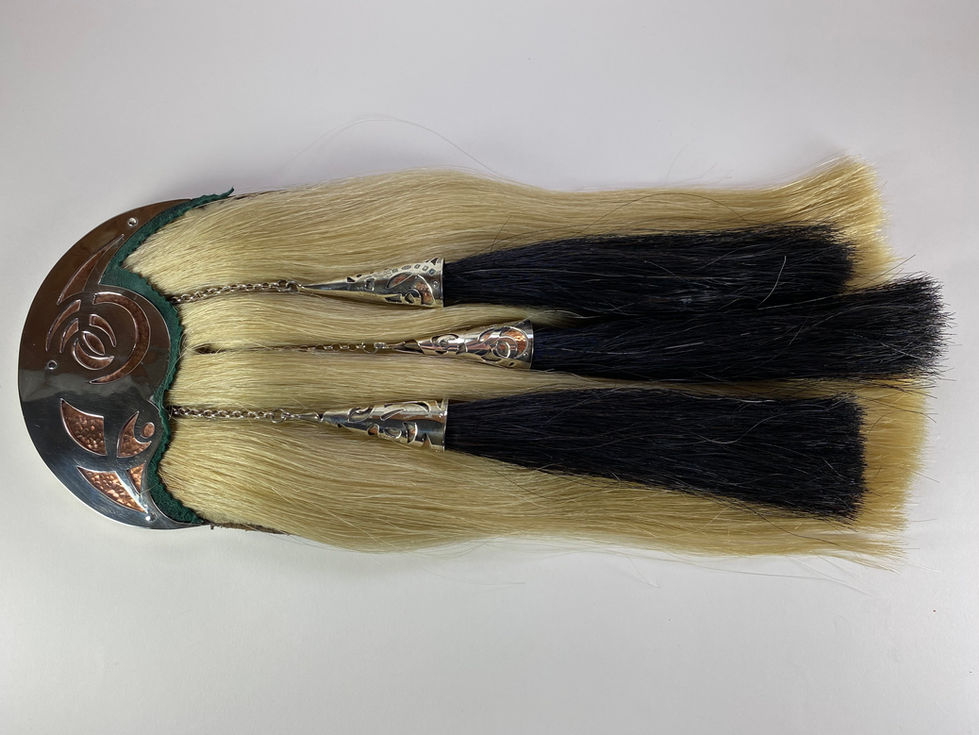 Sporran, silver, copper horsehair. Silversmith David Salariya, silver maker,
hand-crafted silver, bespoke silver items, silver artisan, silver workshop.