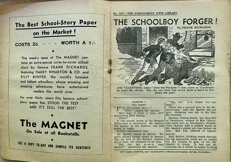 double page spread for School Stories