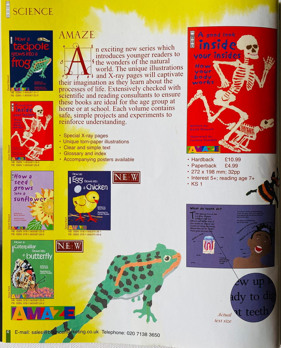 an advertisement for a series of books called amaze
