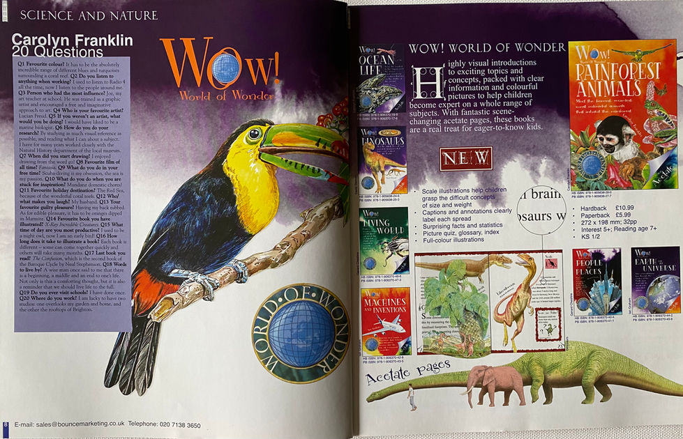 a book is open to a page that says wow world of wonder