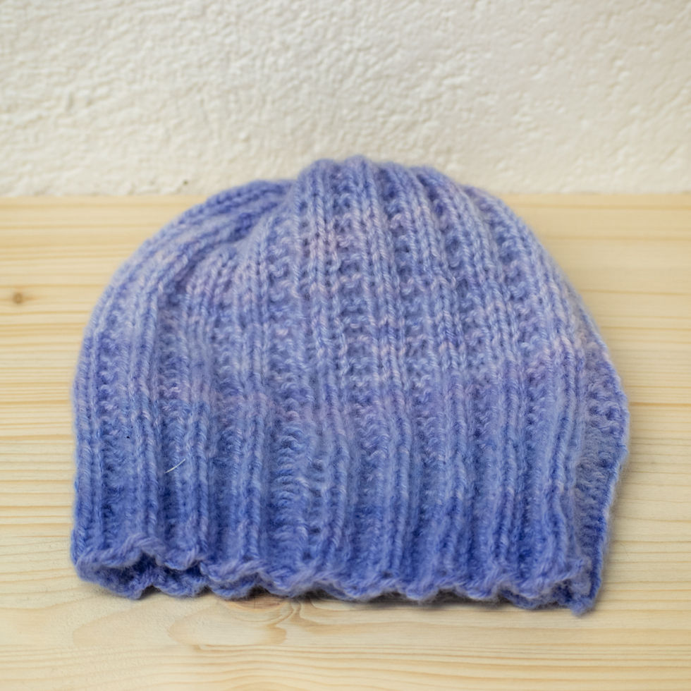 Miniaturbild: Gestricke Mütze Blau-Violette