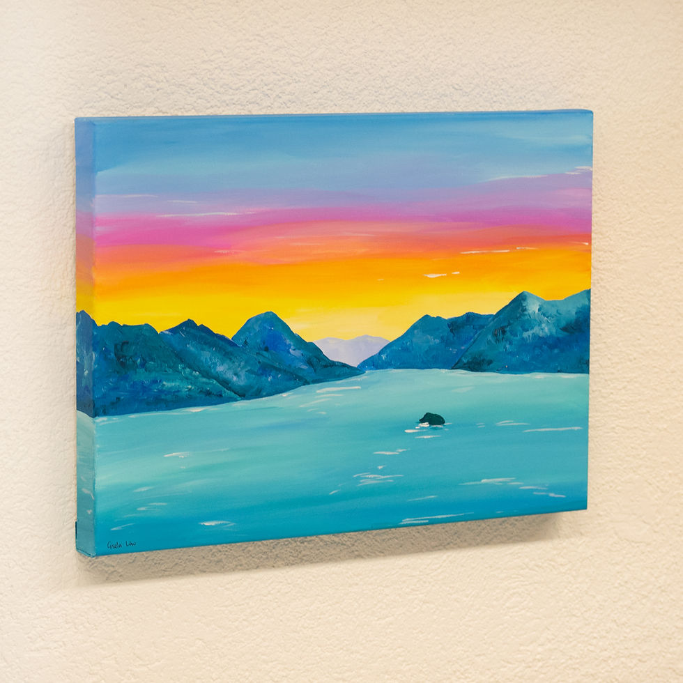 Miniaturbild: Acrylgemälde - Über dem See