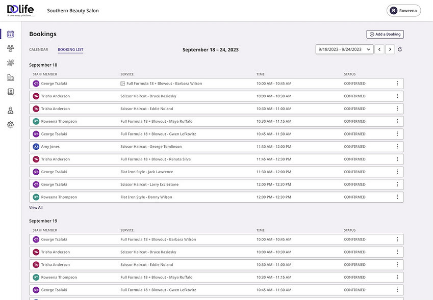 Vendor - Calendar (List)