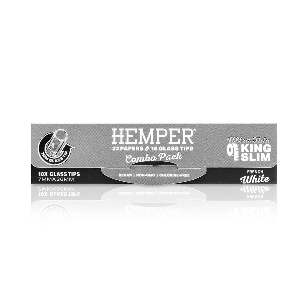 HEMPER WHITE KING-SIZE PAPERS WITH GLASS TIPS