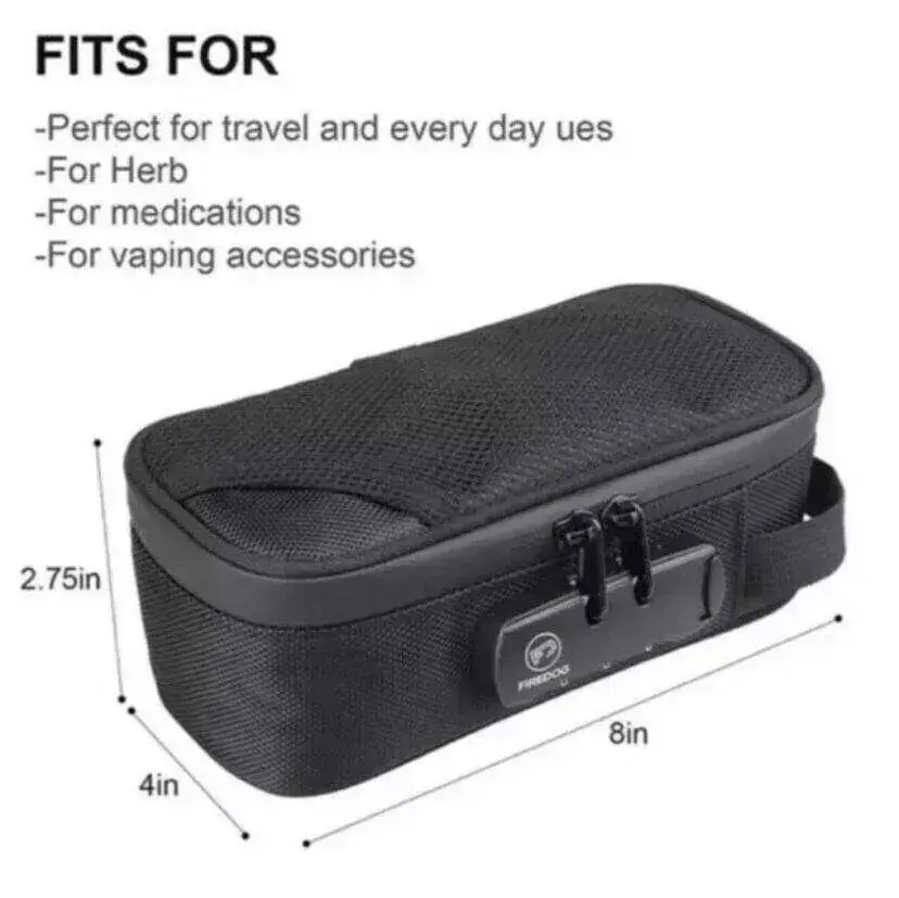 Carbon activated smell proof travel bag