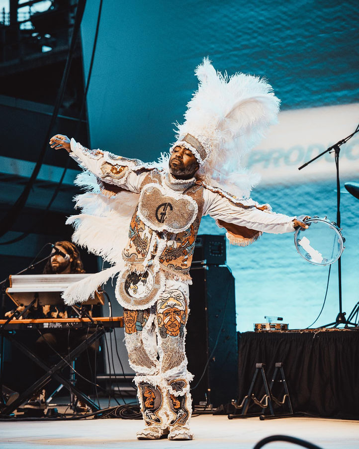 Concert photo of The Rumble ft. Chief Joseph Boudreaux Jr. performing live at Musik Fest in Bethlehem, PA. Photo is taken by concert and portrait photographer Ryan Downey Jr. for S!CK Entertainment