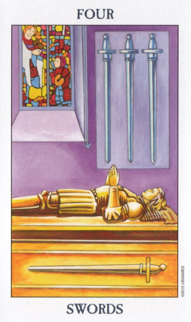 Four of Swords Tarot Card Meaning Alizon Tarot