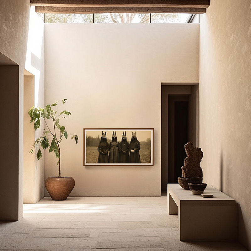 Thumbnail: Mesmo quadro decorativo exposto em sala minimalista