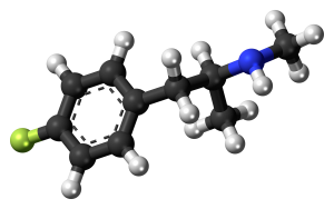 Molécula de 4-Fluorometanfetamina