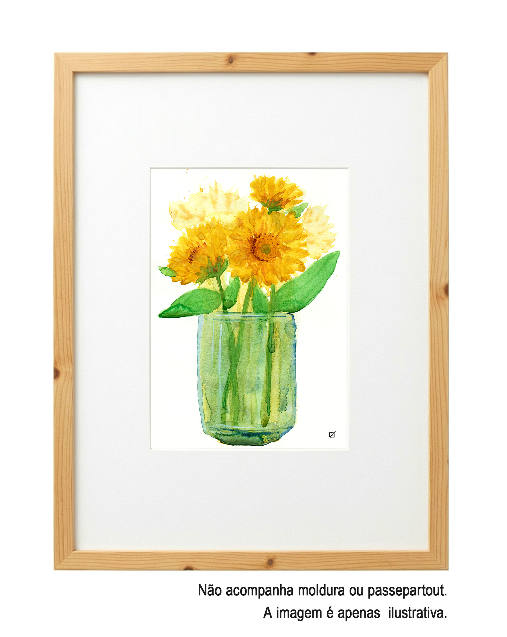 Pintura Aquarela Floral #2 - Tamanho 24 x 16 cm (obra original)