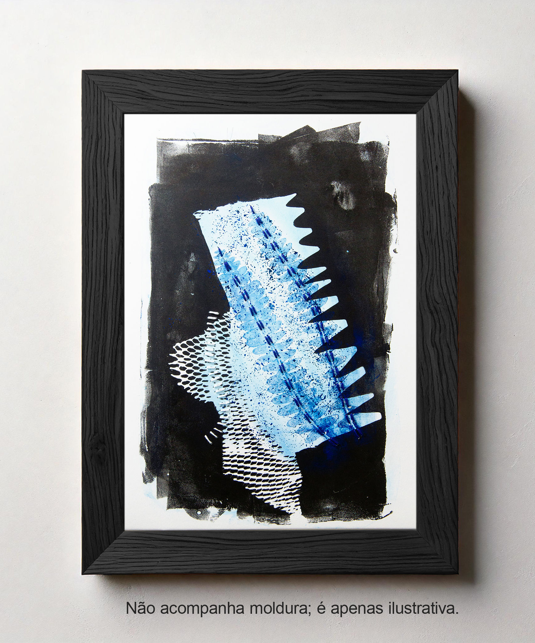 Monotipia (original) com Bordado - 32x24cm