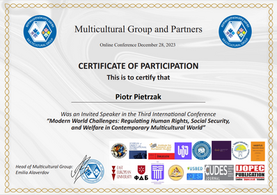 Thank you Prof. Emilia Alaverdov for the invitation to our Annual Conference. It is an amazing initiative! It is an honor and privilege to be a part of this group.