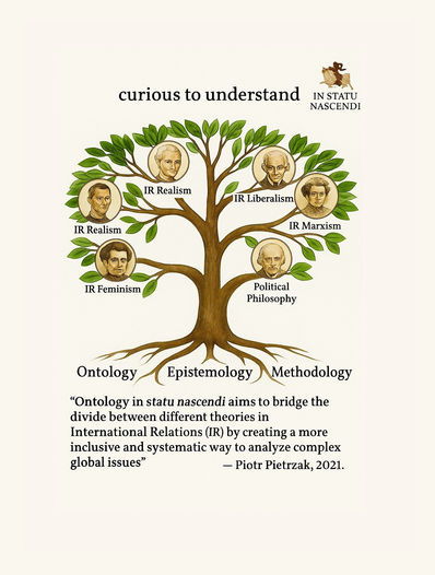 To explain the Ontology in statu nascendi, please- refer to On the Idea of Humanitarian Intervention: A New Compartmentalization of IR Theories (2022)