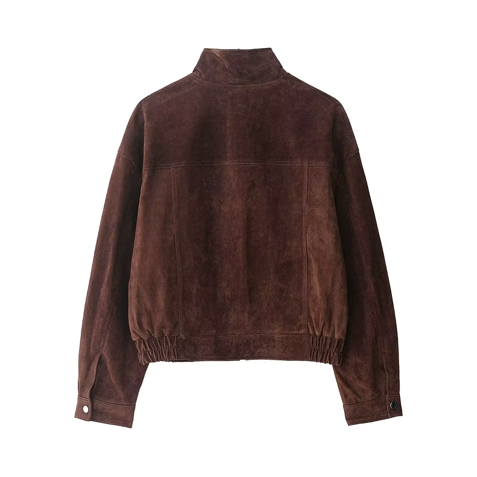 Thumbnail: The Nova Suede Bomber Jacket