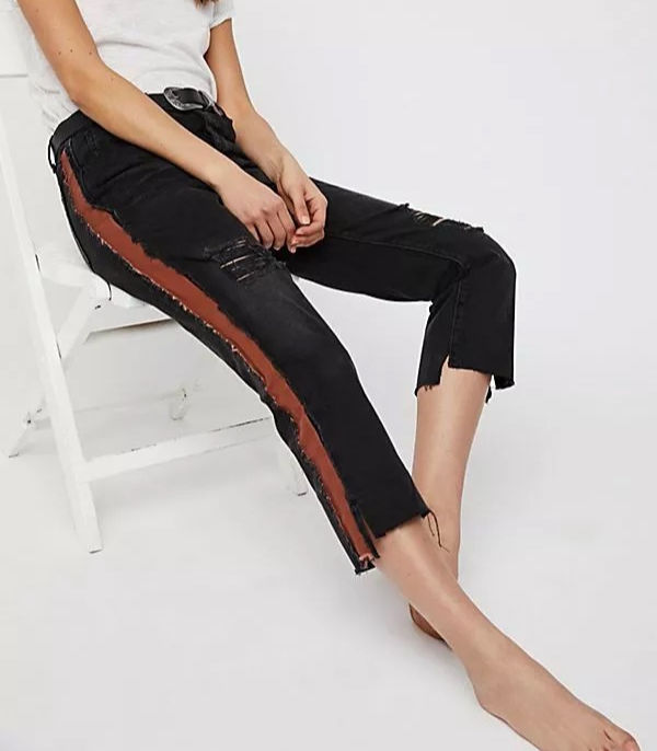 Thumbnail: BLACK VAN HOOLIGANS LOW WAIST RELAXED STRAIGHT LEG JEAN