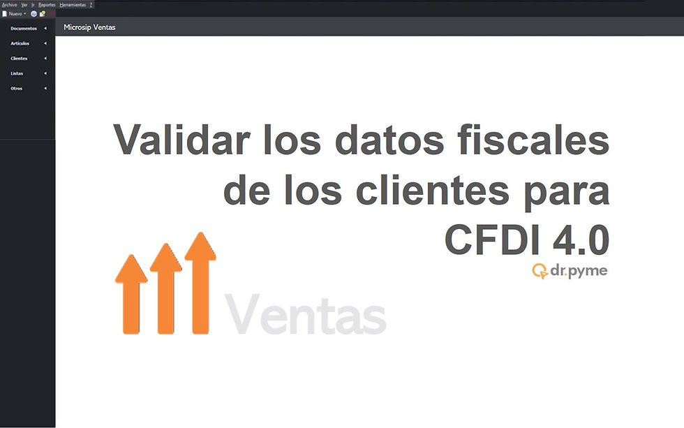 validar los datos fiscales del cliente desde Microsip
