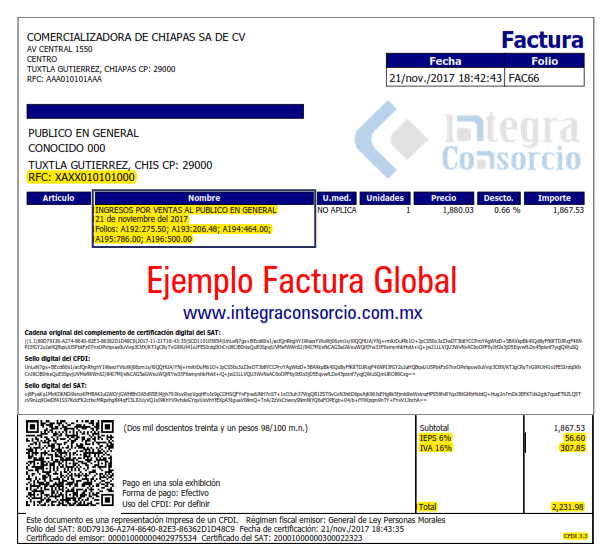 factura global 3.3