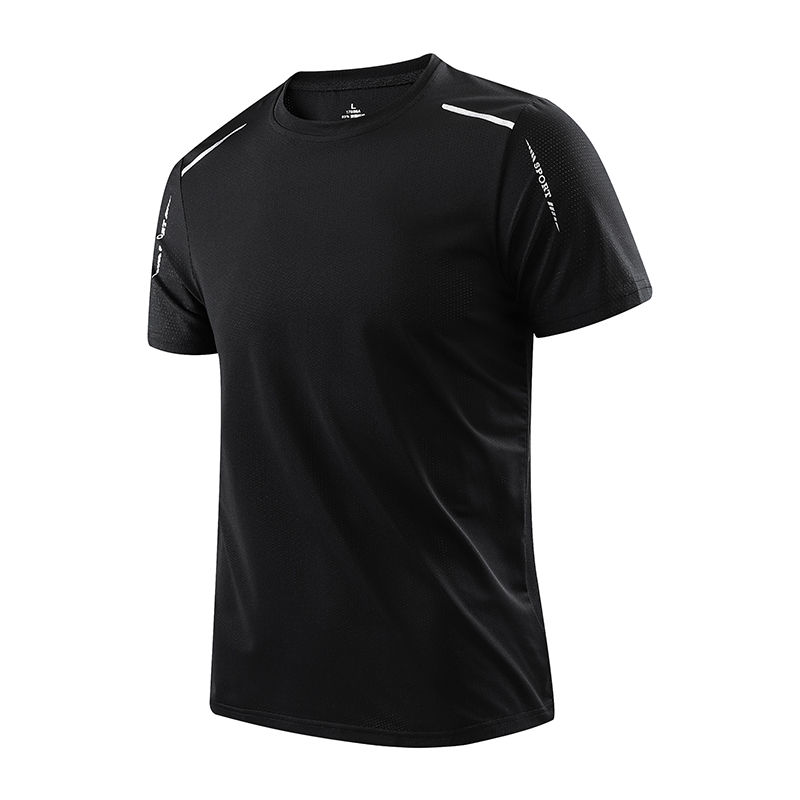 Miniatura: Camiseta masculina CHRLCK para corrida, de secagem rápida, respirável,