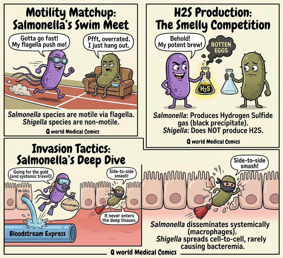 Close-up view of a colorful comic book page illustrating bacteria
