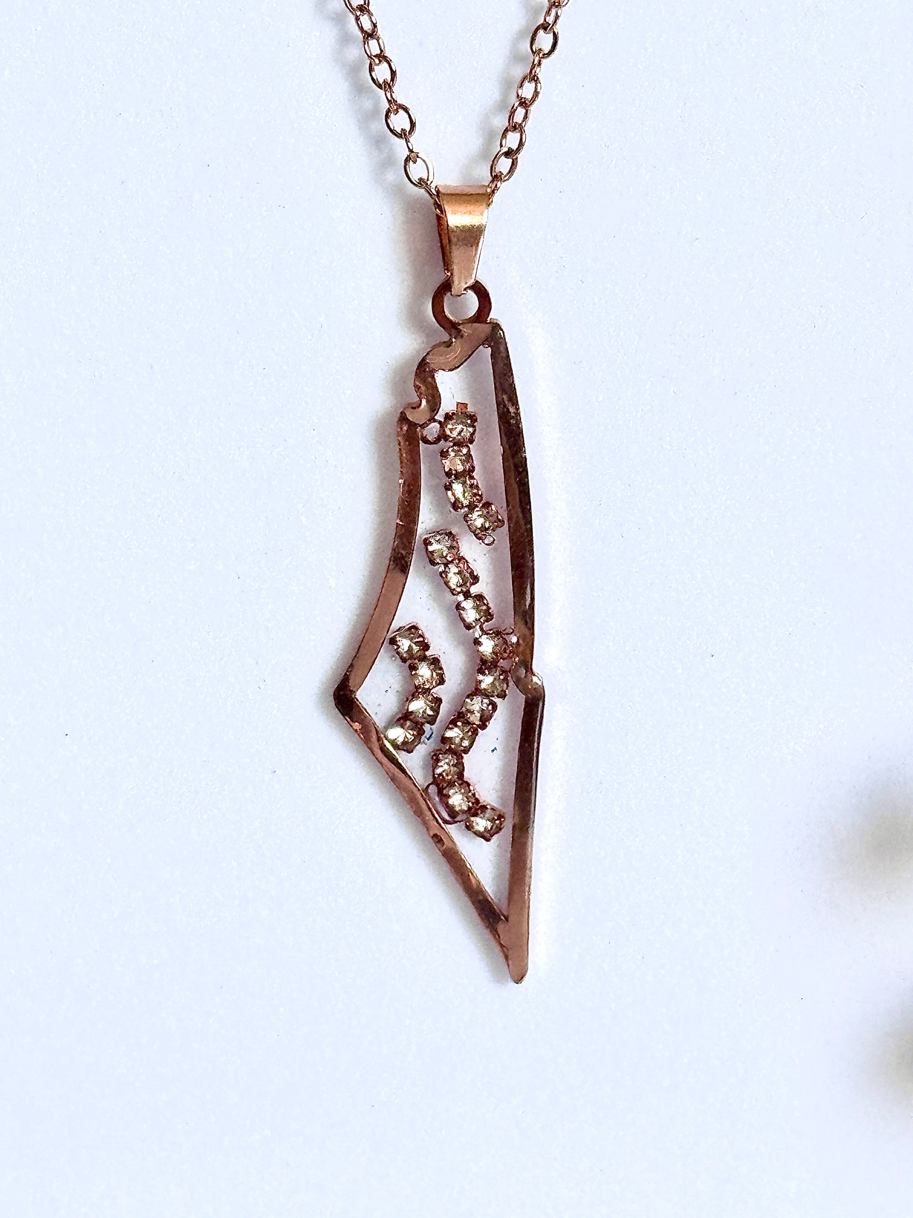 Israel Map Necklace with rhinestones