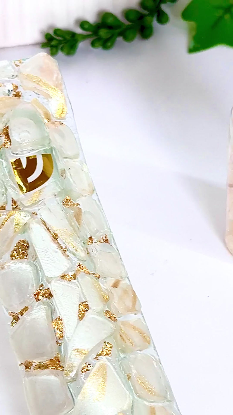 Thumbnail: Long-Style Glass Mezuzah: Personalize Your Chuppah Kit