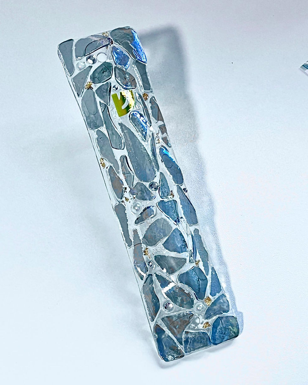 Thumbnail: Long-Style Glass Mezuzah: Transform Your Own Wedding Glass Shards