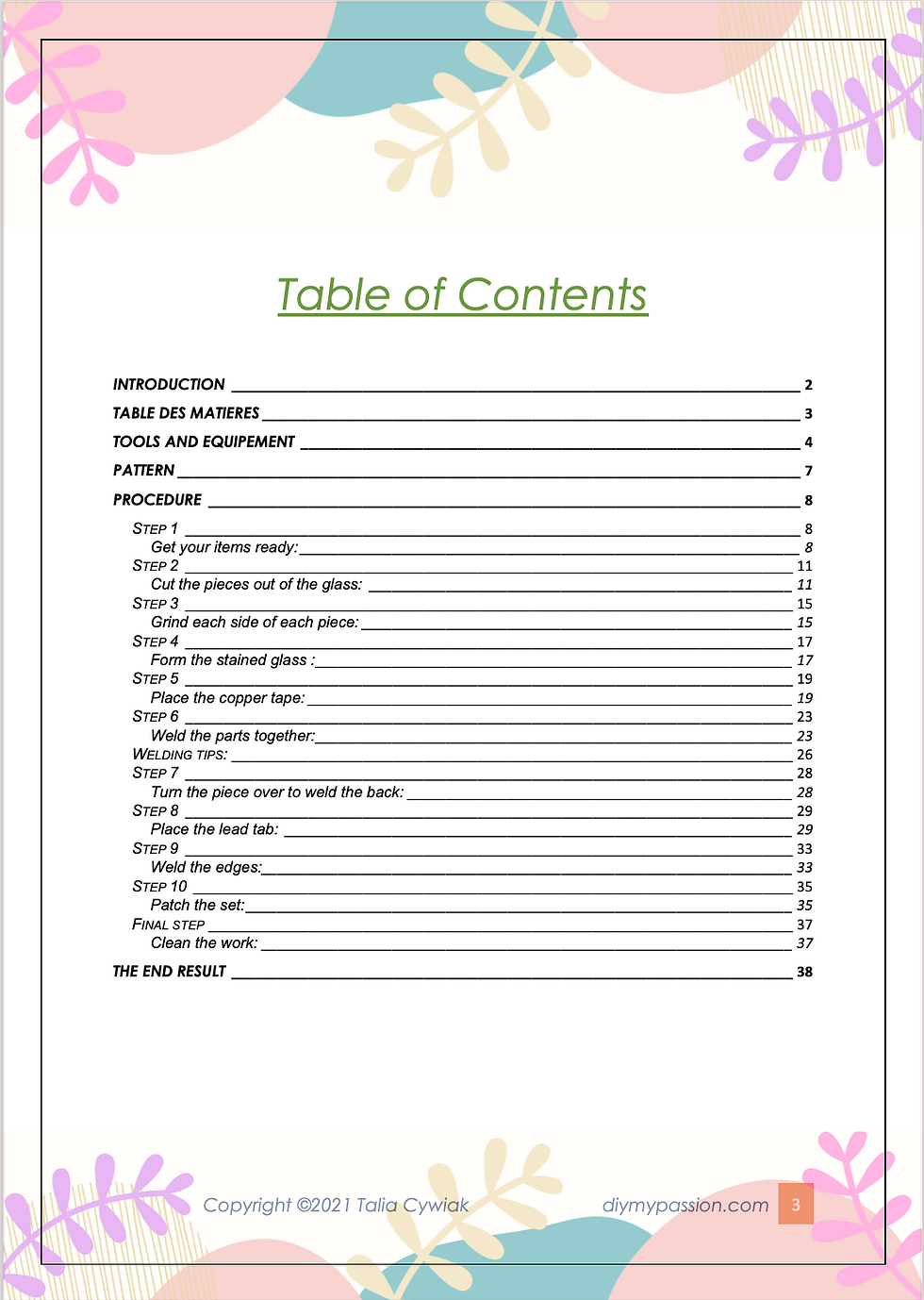 Thumbnail: E-book + pattern - DIY Stained Glass Project 3