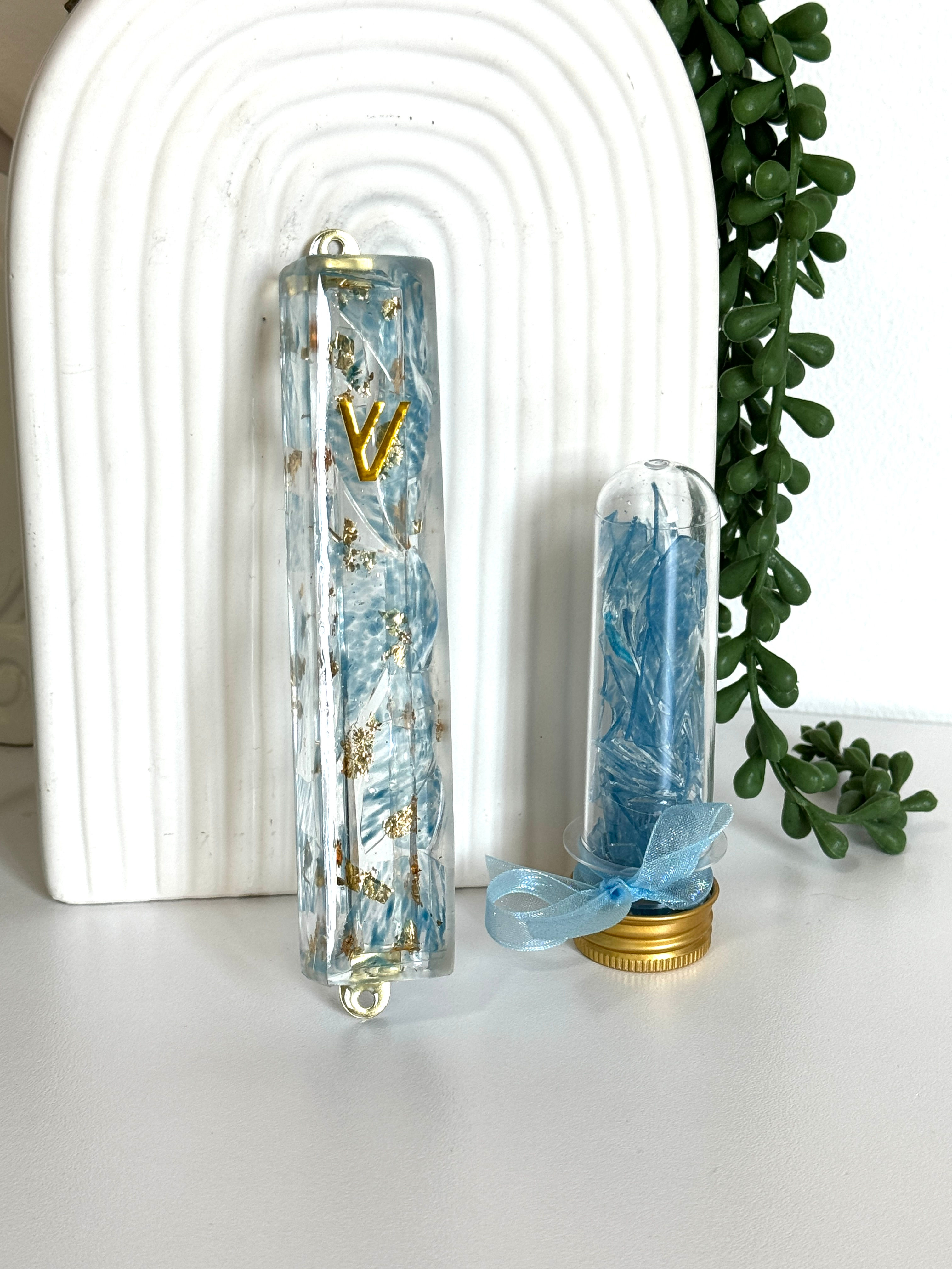 Resin Mezuzah with Hooks: Transform Your Own Wedding Glass Shards