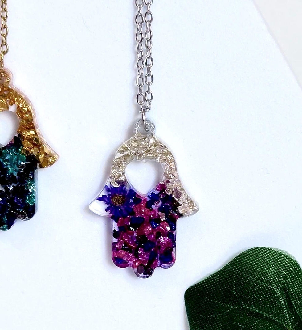 Thumbnail: Custom Hamsa Necklace - Dual colors