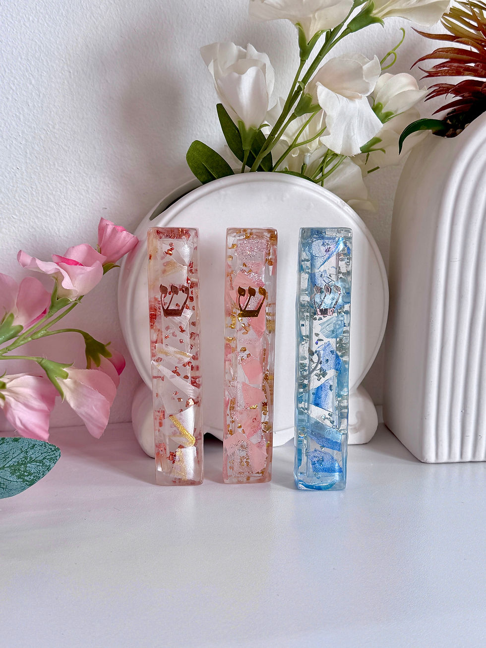 Thumbnail: Resin Mezuzah Classic Shin: Personalize Your Chuppah Kit