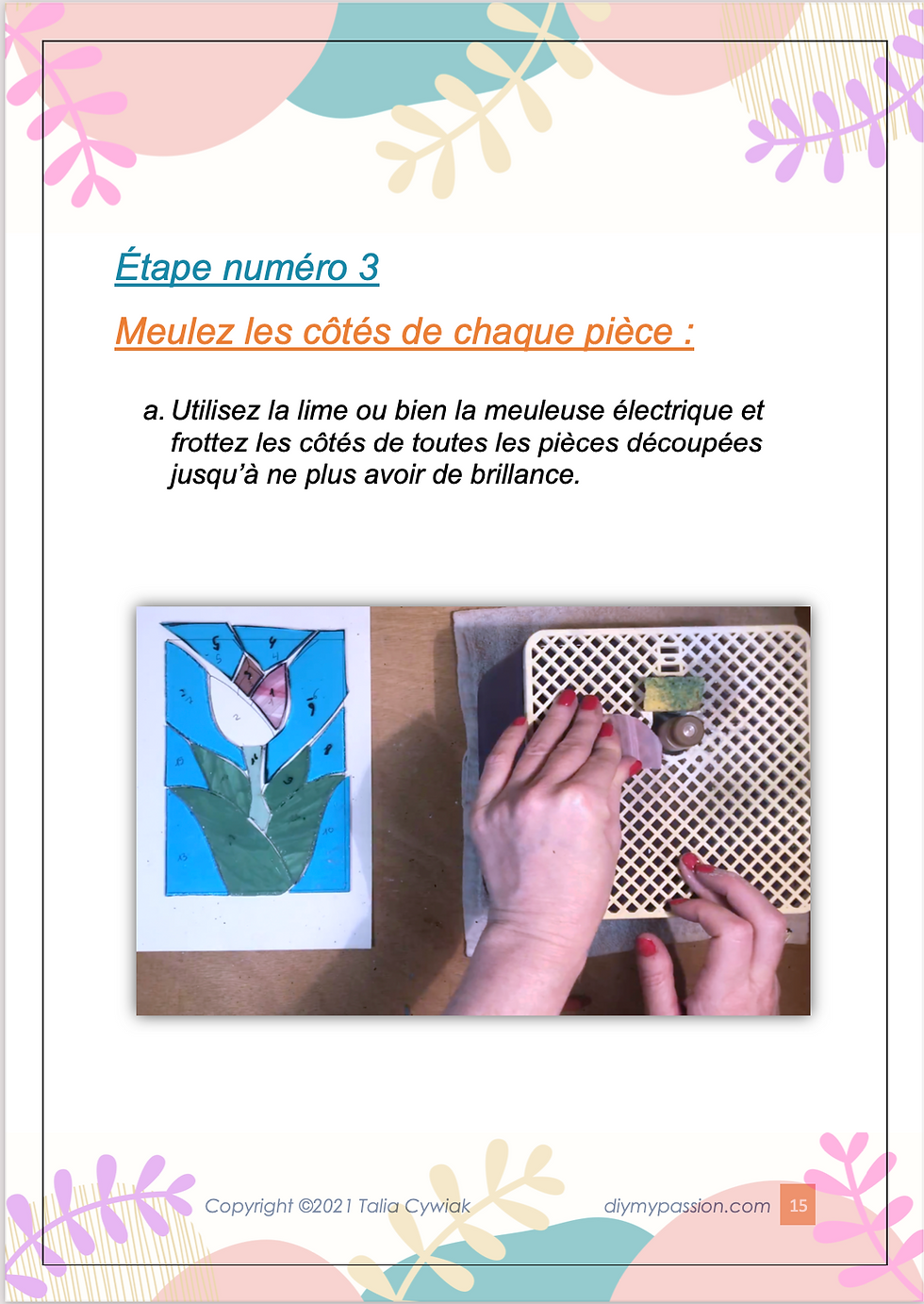 Thumbnail: E-book + patron - DIY vitrail - tulipe