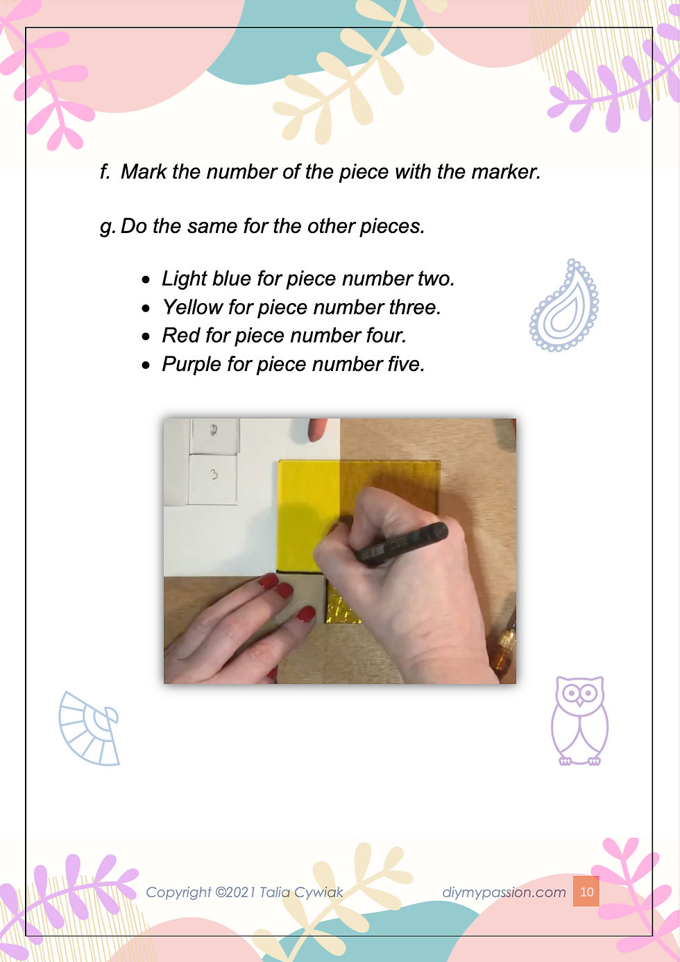 Thumbnail: E-book + pattern - DIY Stained Glass Project 2