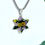 Thumbnail: Custom Dried Flowers Magen David Necklace - Resin and Stainless Steel