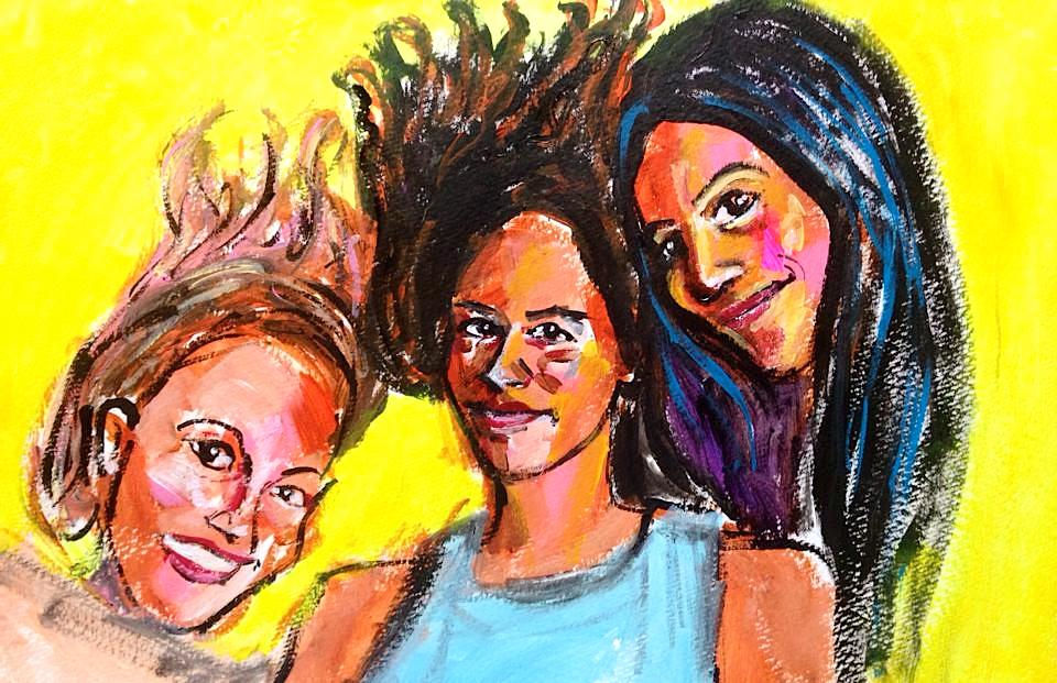self portrait with melanie&michelle
