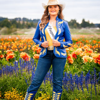 2025 Miss Rodeo Oregon at Swan Island Dahlias in Canby, Oregon