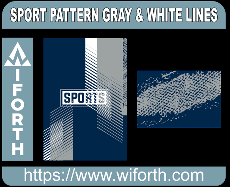 SPORTS PATTERN GRAY & WHITE LINES