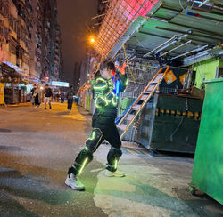 光劍攻殼LED街頭演出