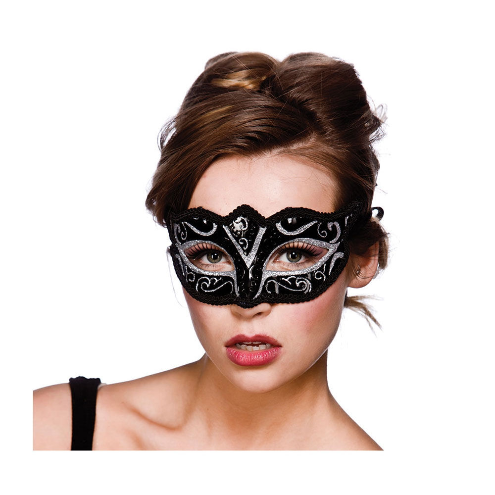 Verona Eyemask - Silver Glitter MK-9810-S W