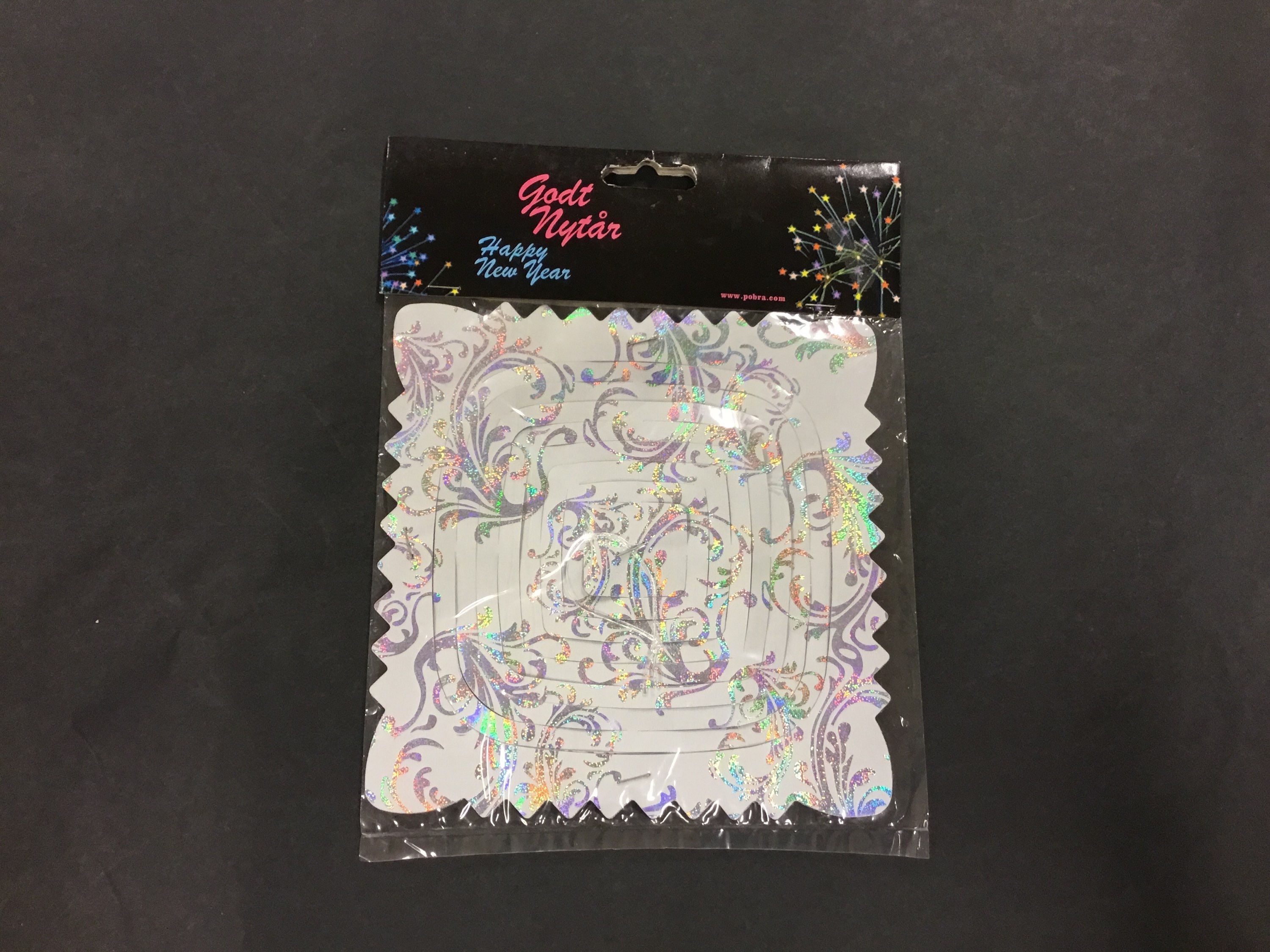 Hvit Nyttårs Girlander. Nr.2955 Pobra