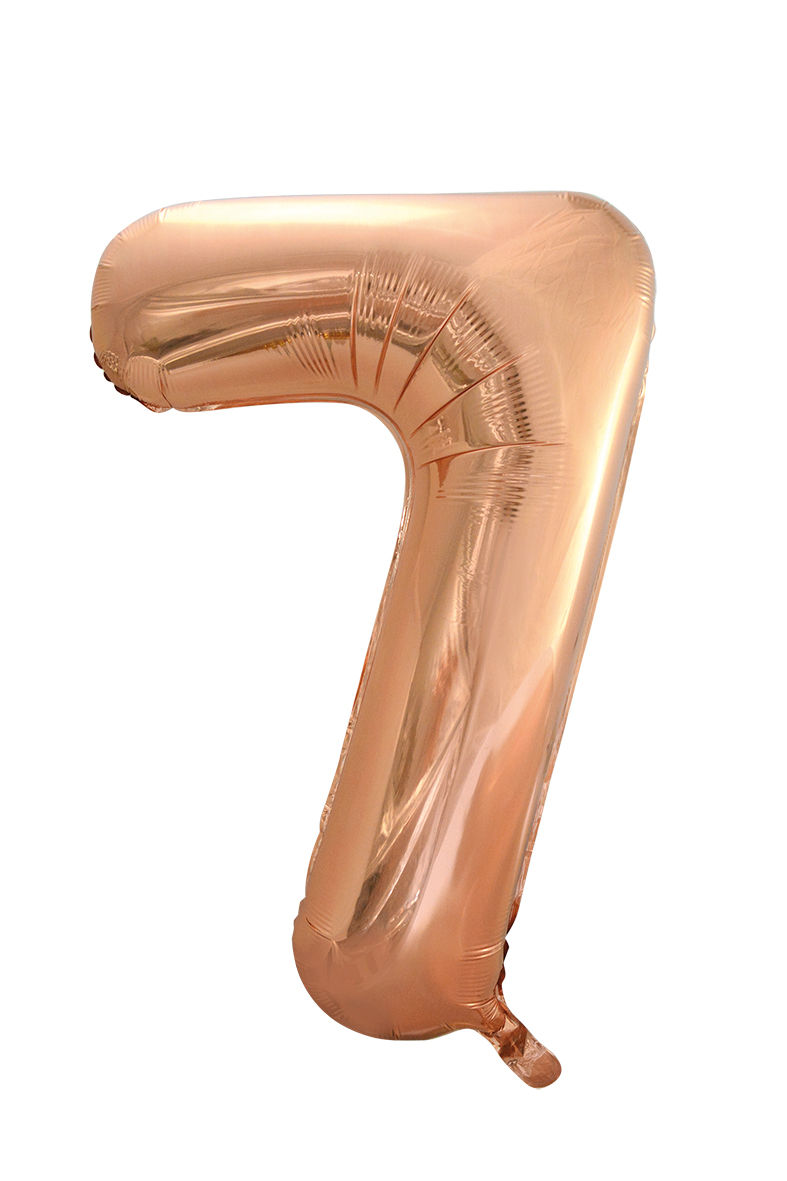 Miniatyrbilde: FOIL BALLOON NUMBER ROSE GOLD 86 CM 64648