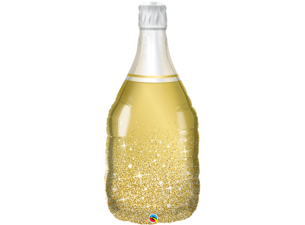 Golden Bubbly Wine Bottle Balloon. Varenr: 45098219