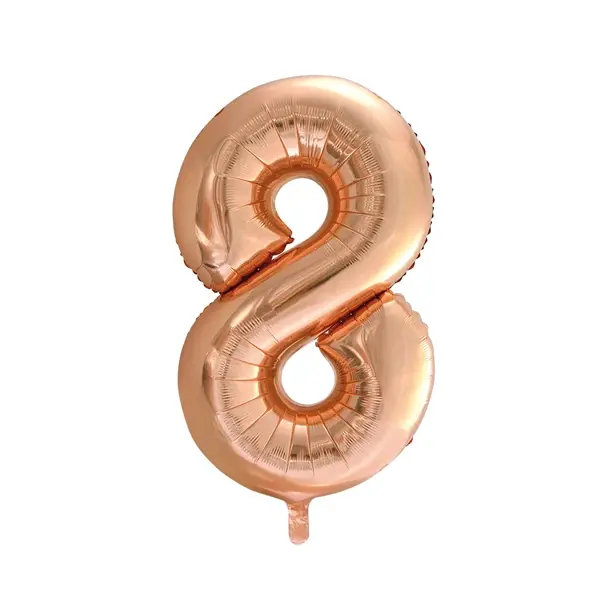 Miniatyrbilde: FOIL BALLOON NUMBER ROSE GOLD 86 CM. 64648